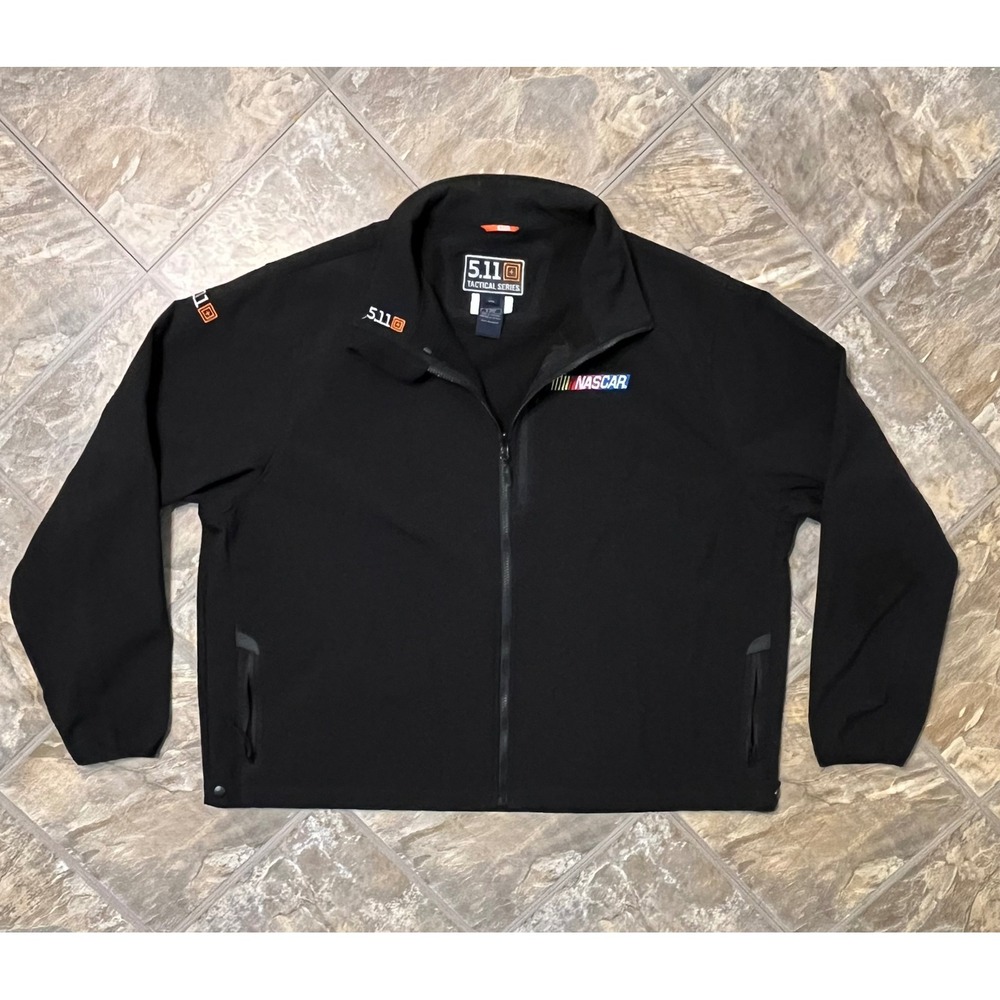 5.11 Tactical Jacket Men XL Black NASCAR Softshell Full Zip 48152NC